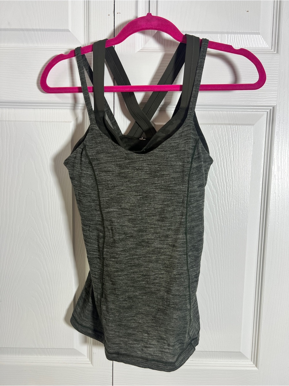 lululemon athletica Charcoal Grey Cross-Back Tank Top